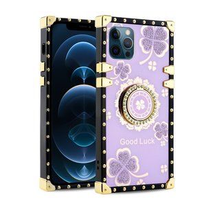 Fashion Trunk Case with Ring for iPhone 13 Pro Max